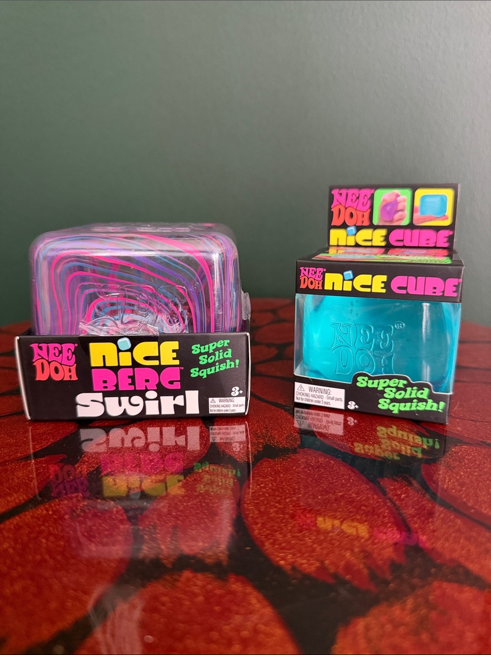 NeeDoh Nice Berg Swirl AND Blue Nice Cube